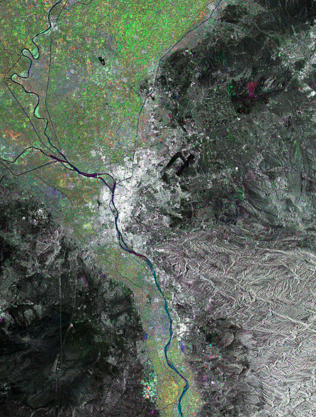 a satellite image shows the Nile Delta