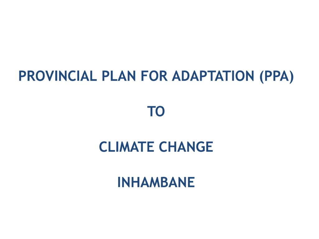 Mozambique Provincial Plan for Adaptation (PPA)